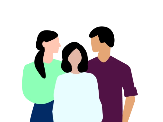 Illustration einer Gruppe zum Thema Mobbing